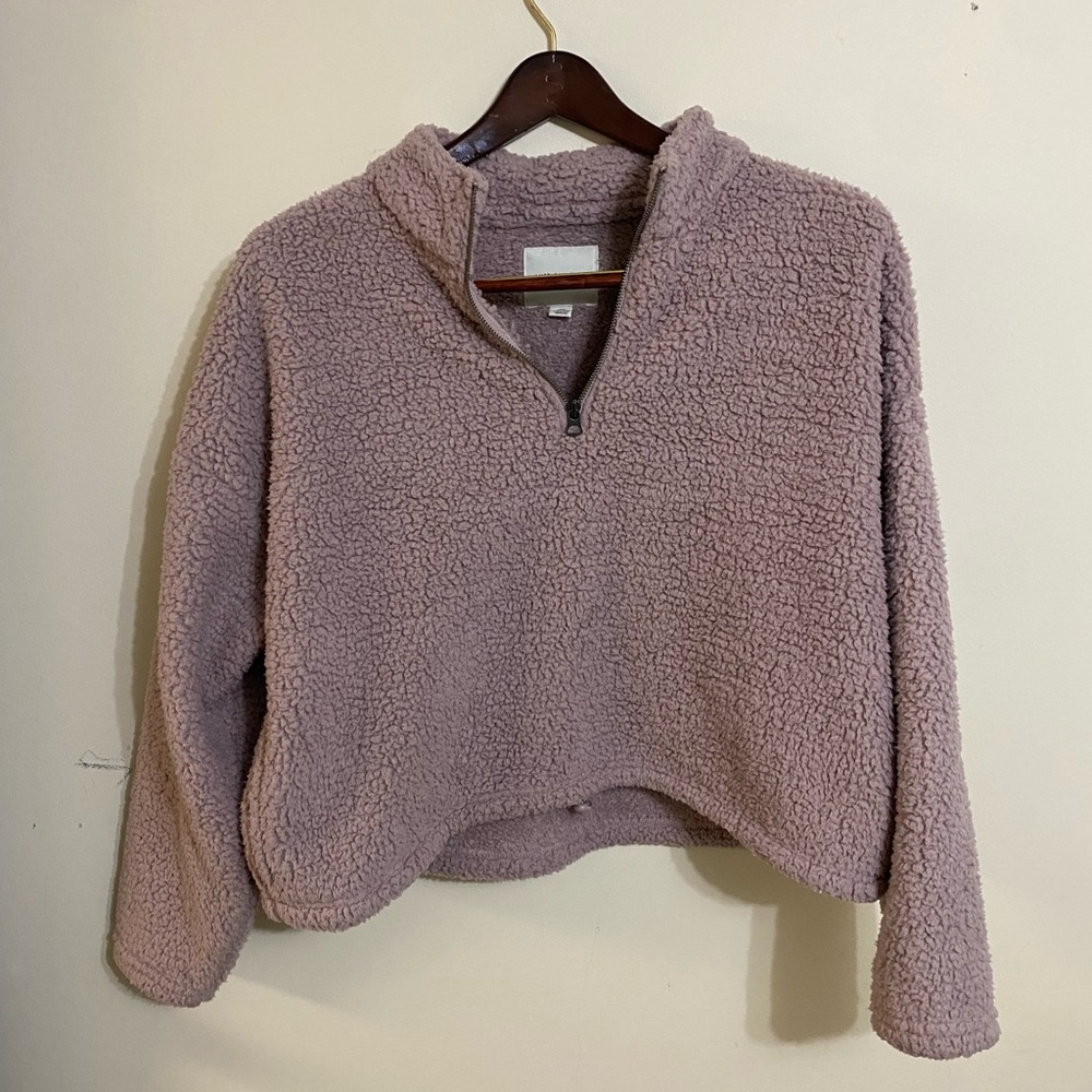 American Eagle Outfitters Lavender Sherpa Jacket